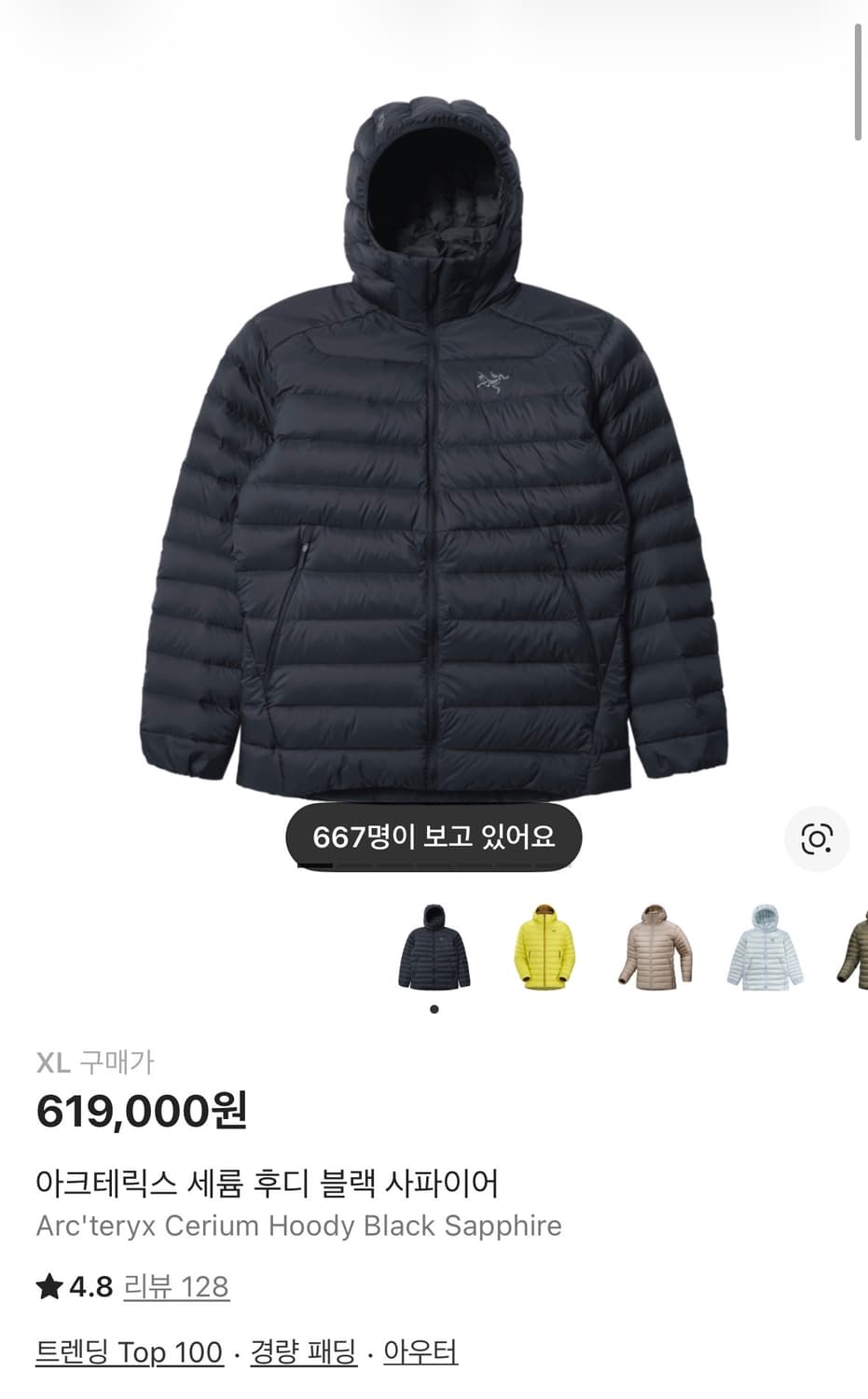 (XL새상품)아크테릭스 세륨 블랙 사파이어 상품이미지1