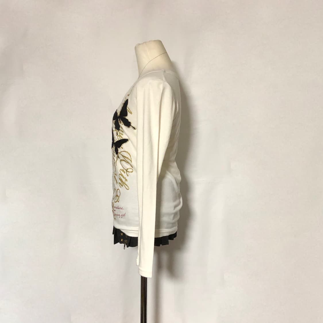 나비 레터링 티셔츠 화이트 상품이미지6