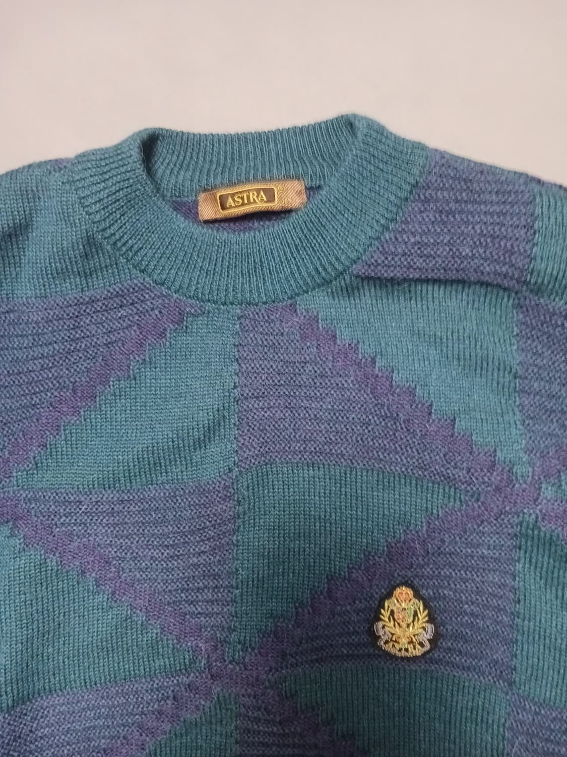 [100] ASTRA 아스트라 울 100% 패턴 니트 스웨터 상품이미지2