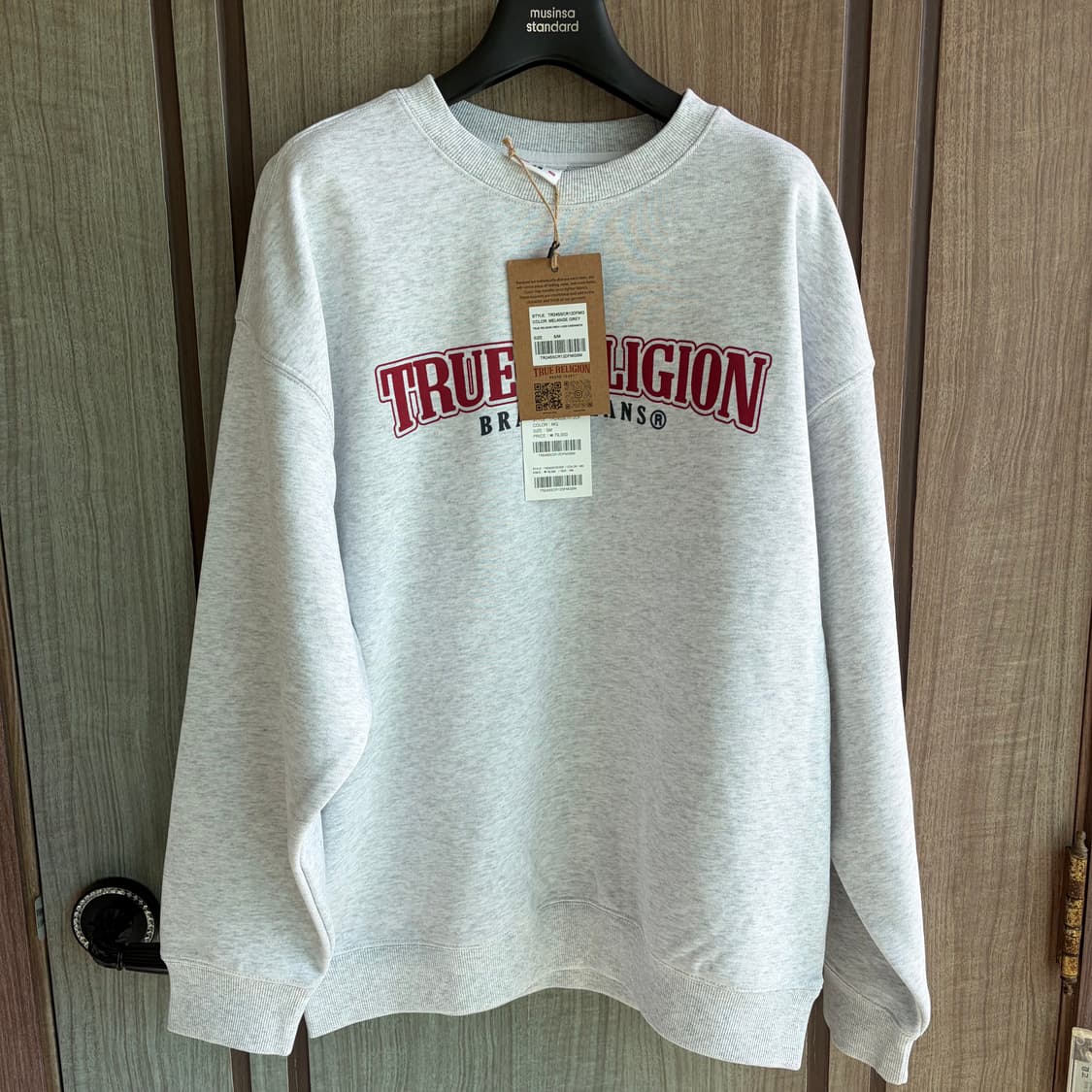 [새상품]트루릴리젼 아치로고 맨투맨 멜란지그레이 상품이미지1