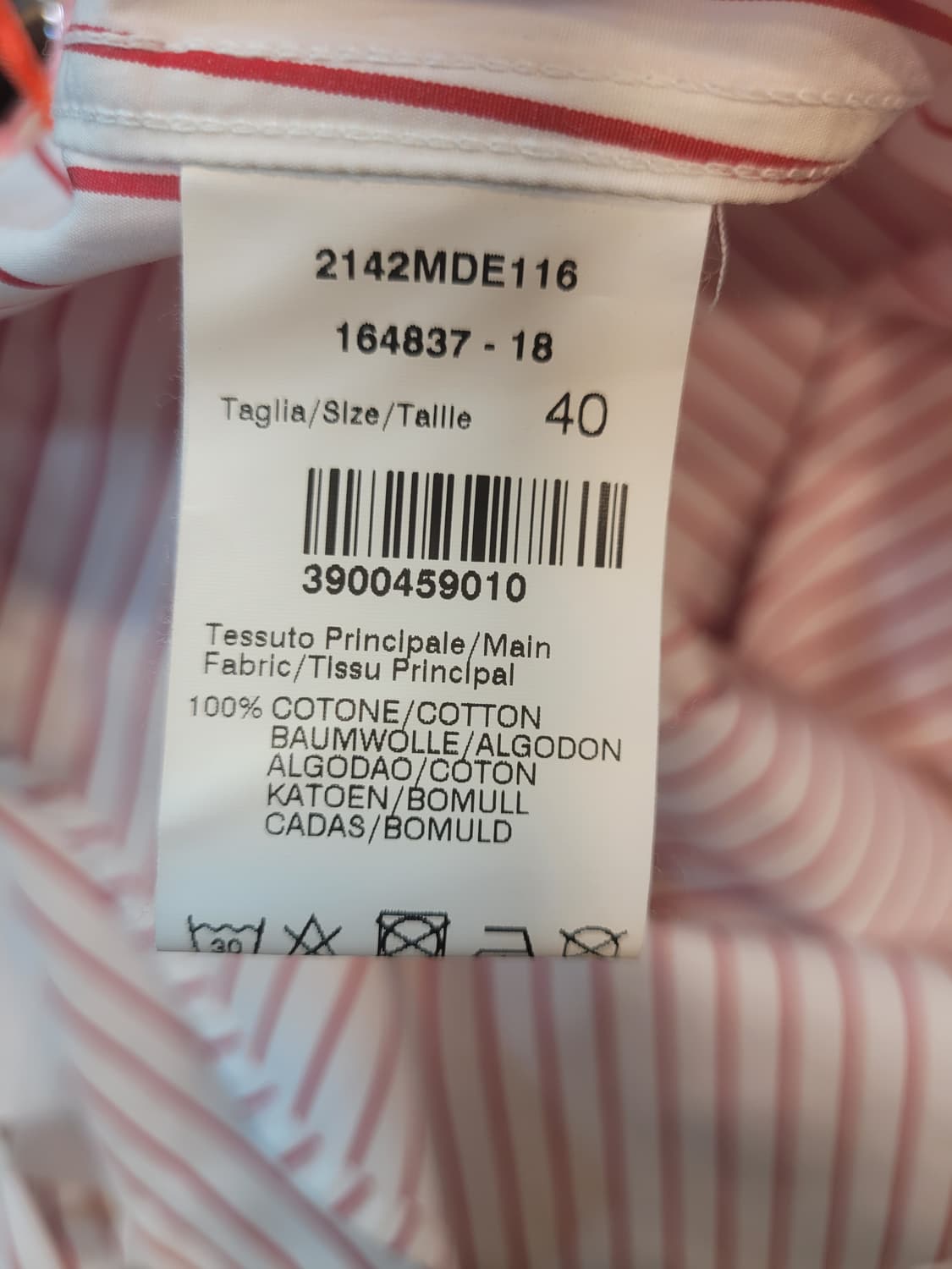 MSGM 밀라노 핑크 스트라이프 셔츠 40 상품이미지4