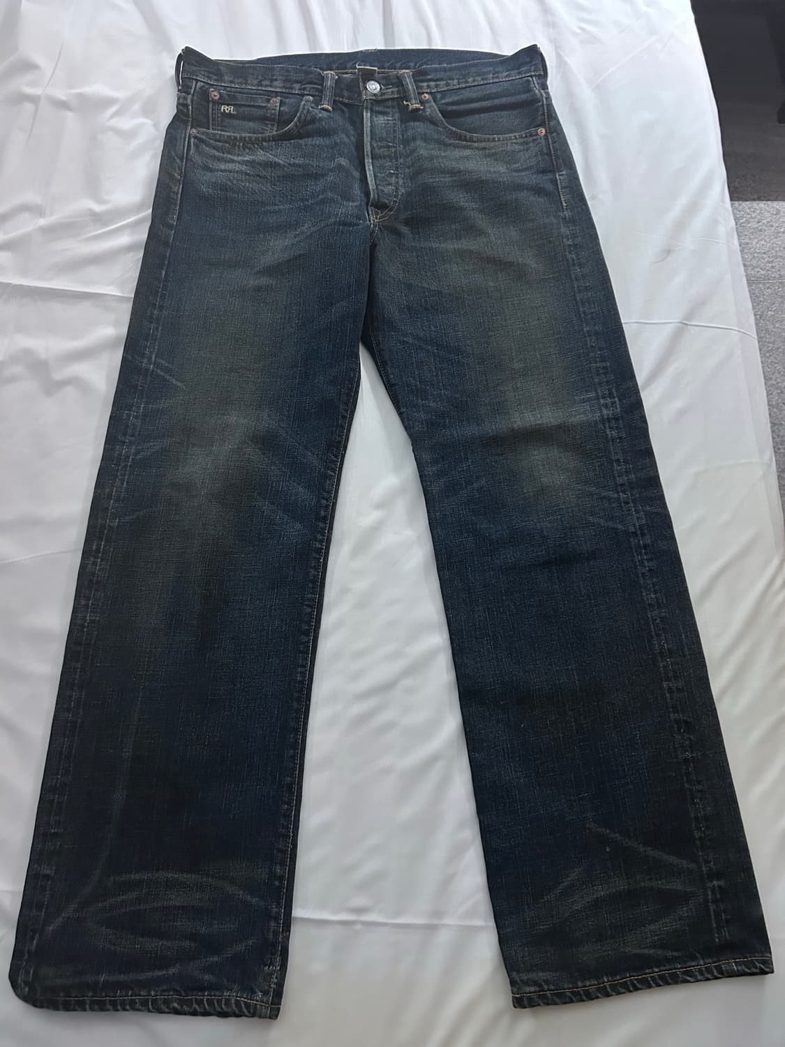 RRL 기빈스 워싱 빈티지 파이브 포켓 데님 33x32 상품이미지1