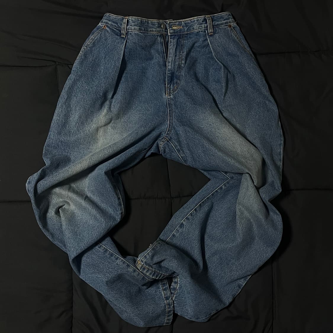 와이드 원턱 데님 청바지 상품이미지1