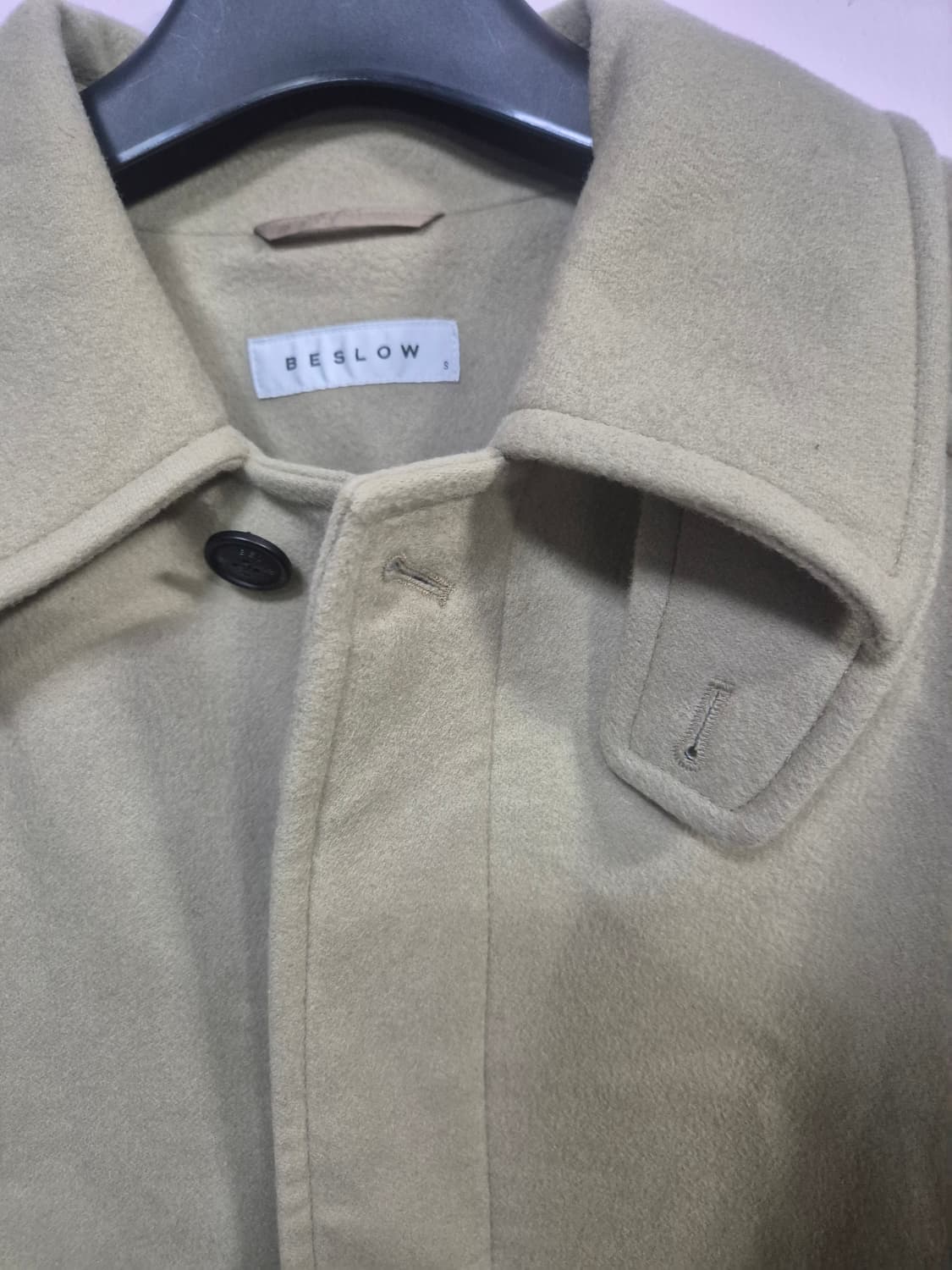 BESLOW 에스옴 베이지 롱 코트 상품이미지7