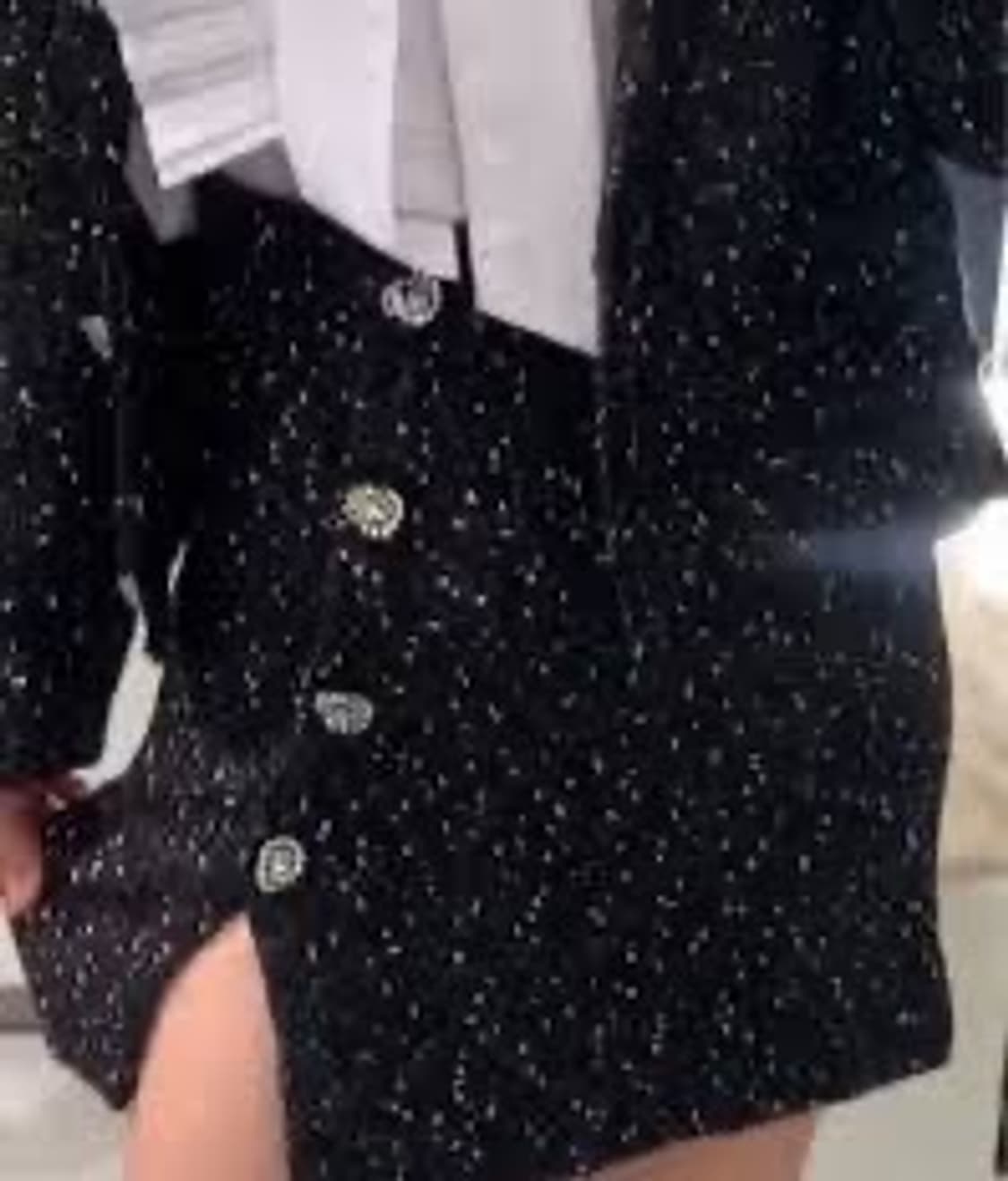 ZARA 자라 트위드 보석 버튼 스커트 상품이미지2