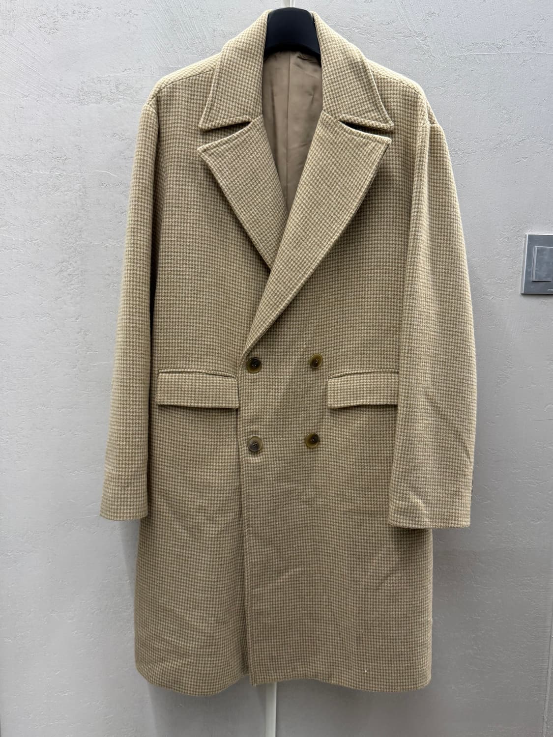 Made in Italy Houndstooth Wool Coat 105 상품이미지2