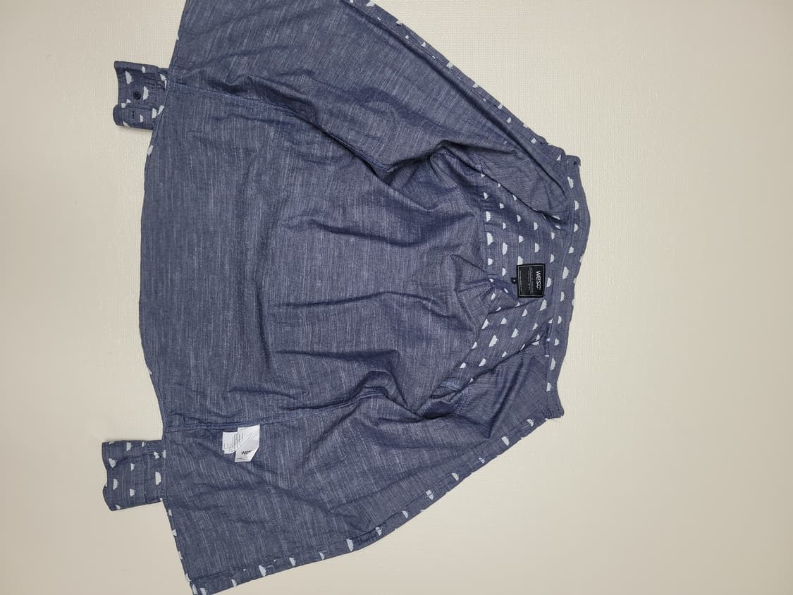 WESC 남자 패턴프린트 샴브레이 셔츠 M 네이비 상품이미지8