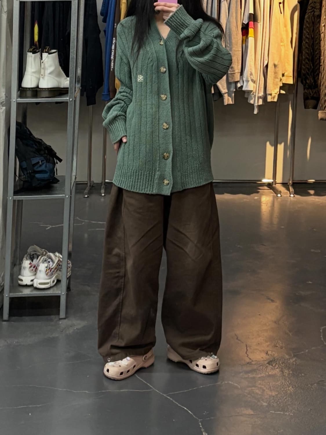 세터 세이지그린 부클 가디건 A2925 상품이미지1