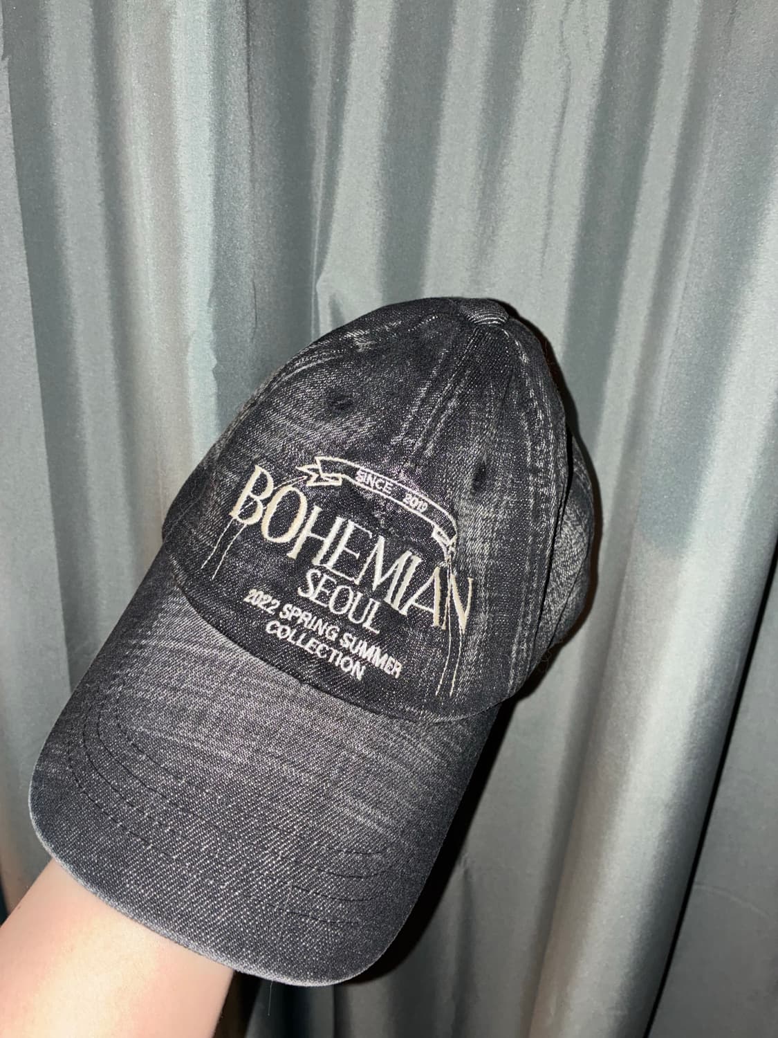보헴서 보헤미안서울 흑청 볼캡 모자 상품이미지1