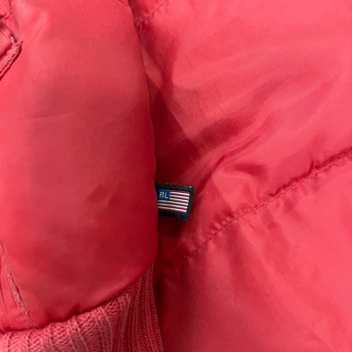 폴로 진스 컴퍼니 다운 봄버 패딩 레드 상품이미지4