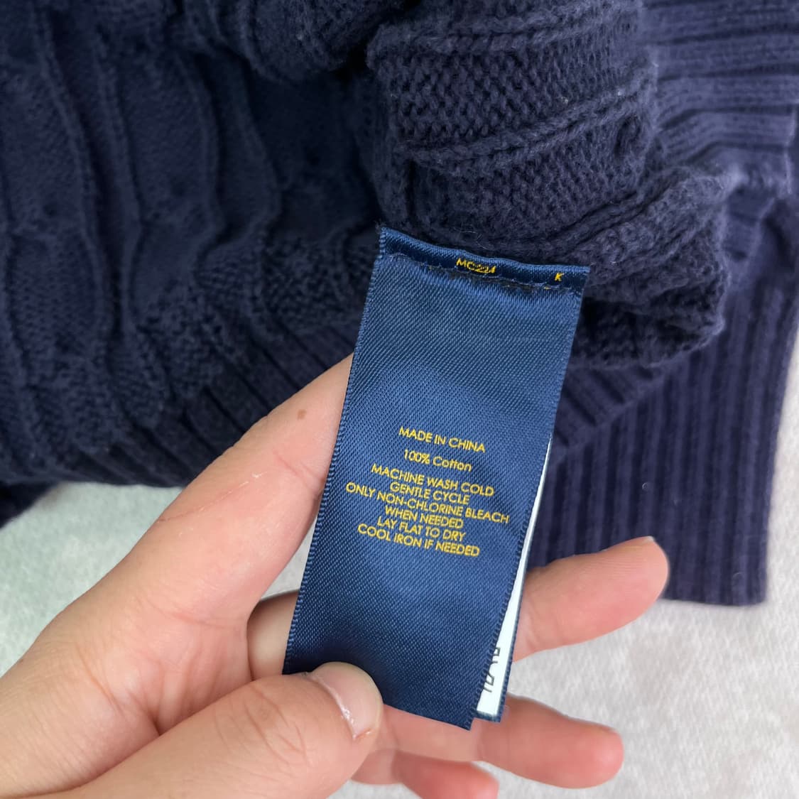 W 95 폴로 랄프로렌 꽈배기 니트 상품이미지5