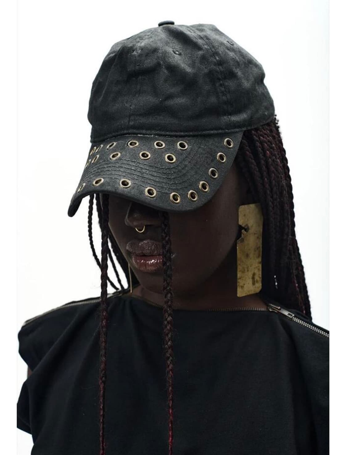 PLN OILSKIN EYELET CAP BLACK 구해요 상품이미지1