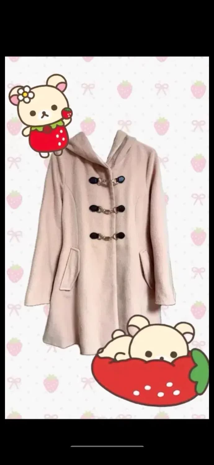 코모레비 빈티지 봄 원피스 딸기우유 코트 상품이미지1