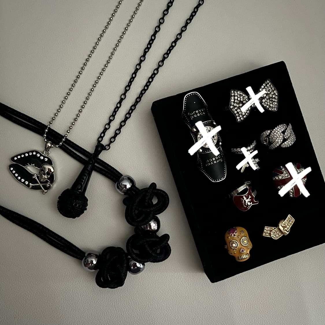 빈티지 악세서리 목걸이 팔찌 반지 갸루 펑크 체인 락시크 상품이미지7