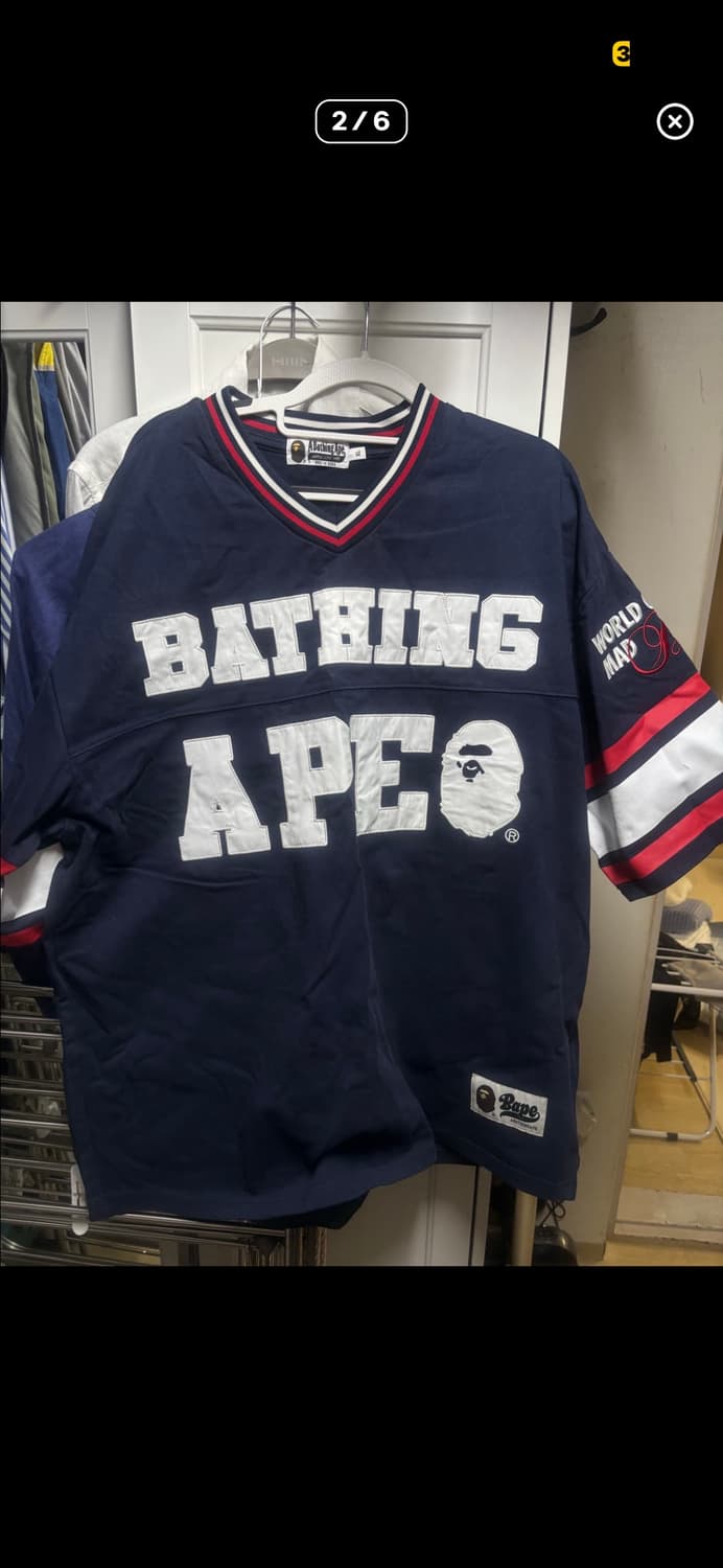 베이프 Football Jersey / XL / 컨디션 양호 상품이미지3
