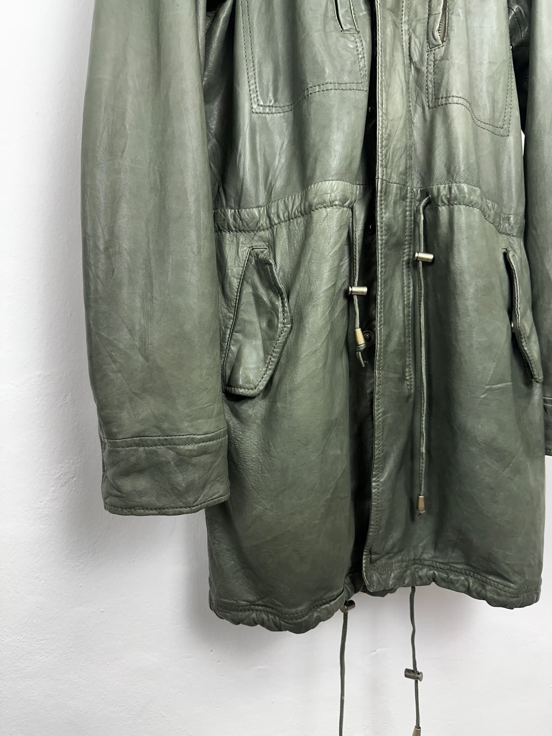 Luva Tram Vegetable Lambs Leather Coat 상품이미지5