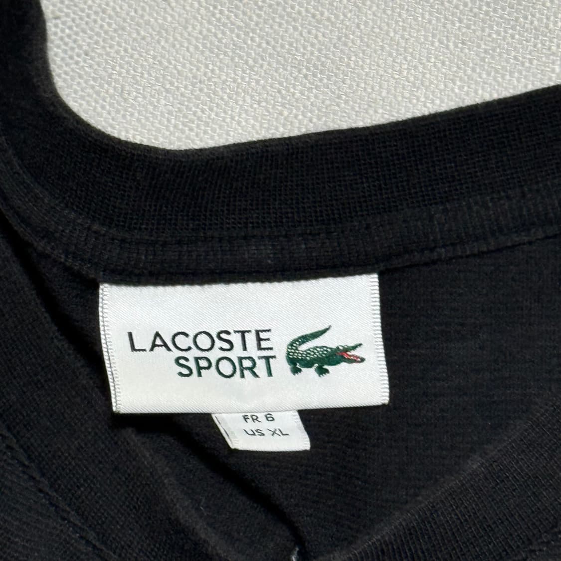 XL 라코스테 블랙 라운드넥 반팔 티셔츠 상품이미지4