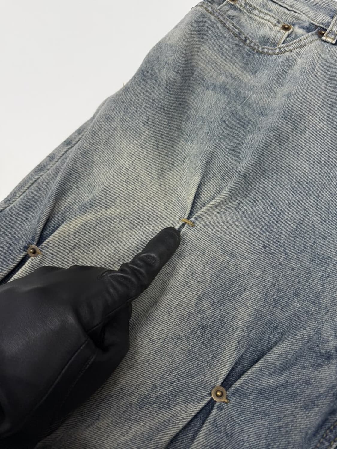 VTG STUD TUCK DETAIL DENIM JEANS 상품이미지6