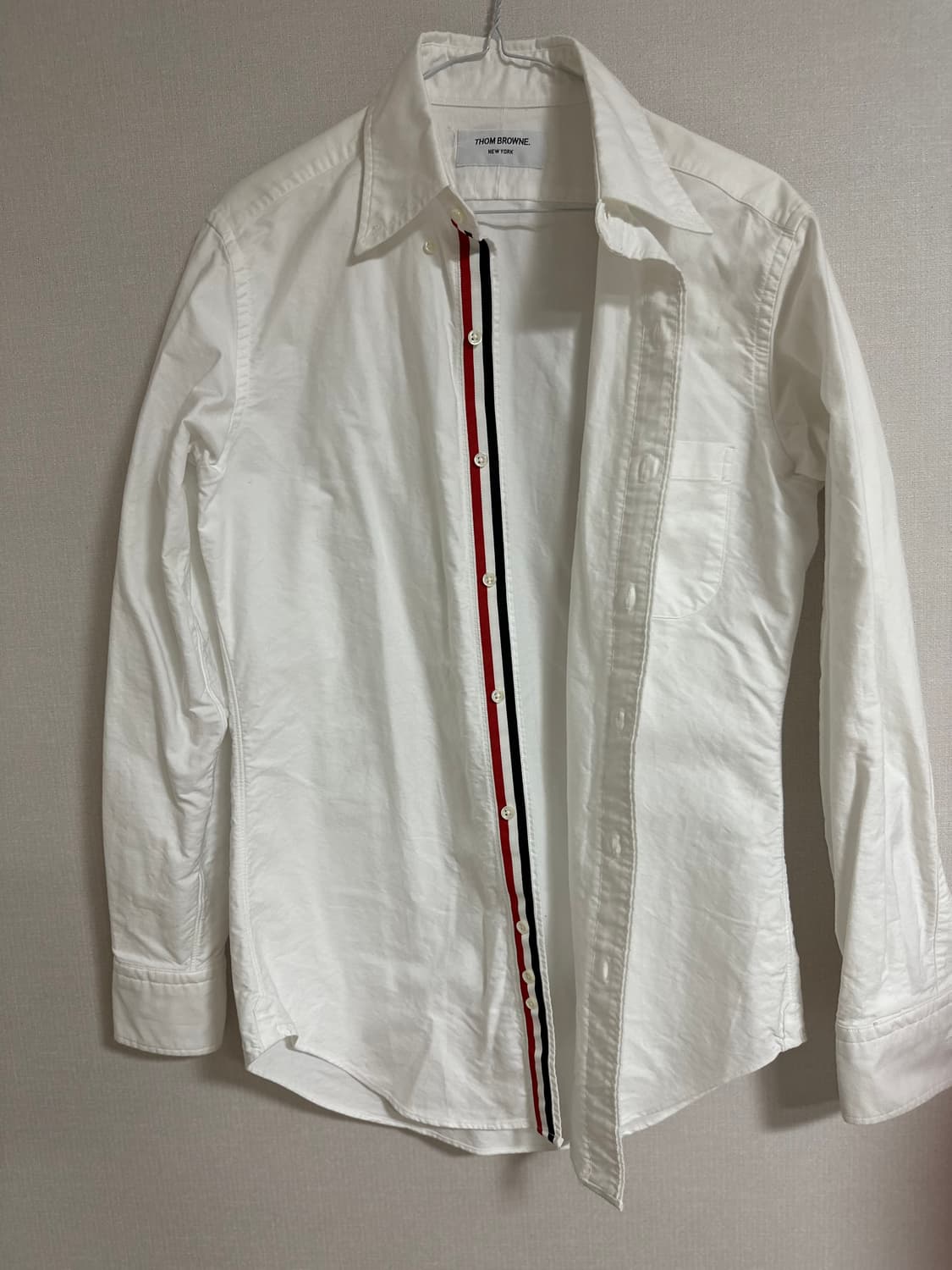 [정품] 톰브라운 트리콜로르 테이프 옥스퍼드 셔츠 (화이트/2사이즈 ) 상품이미지4