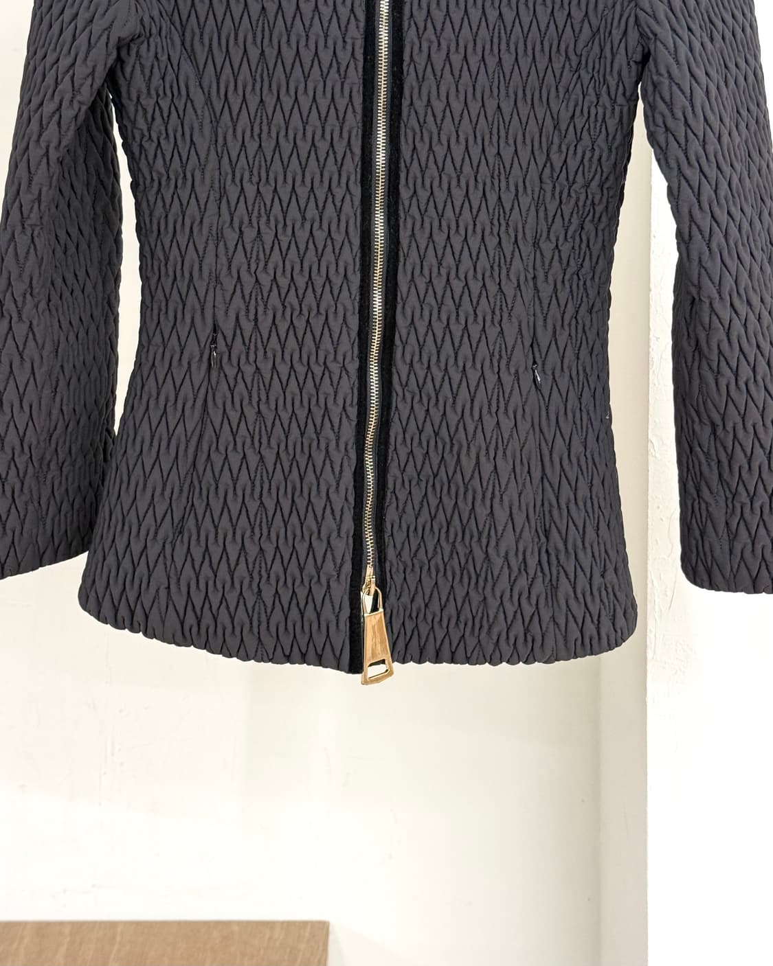 엠프리오 아르마니 블랙 지오메트릭 패턴 집업 자켓 상품이미지5