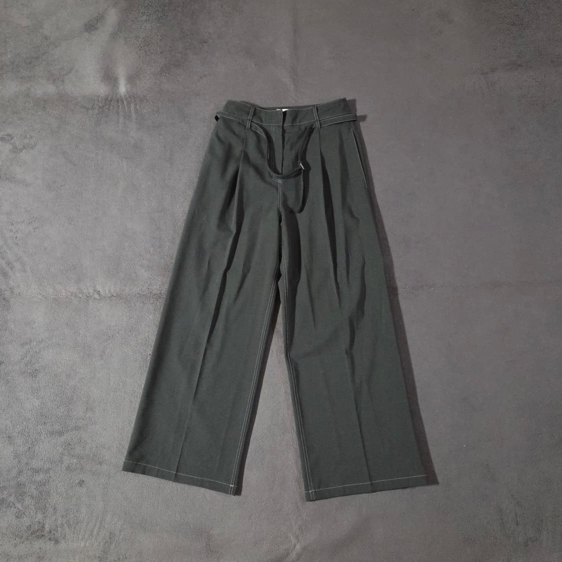 rrace 레이스 벨티드 스티치 라인 팬츠 M (28-29)그레이 상품이미지1