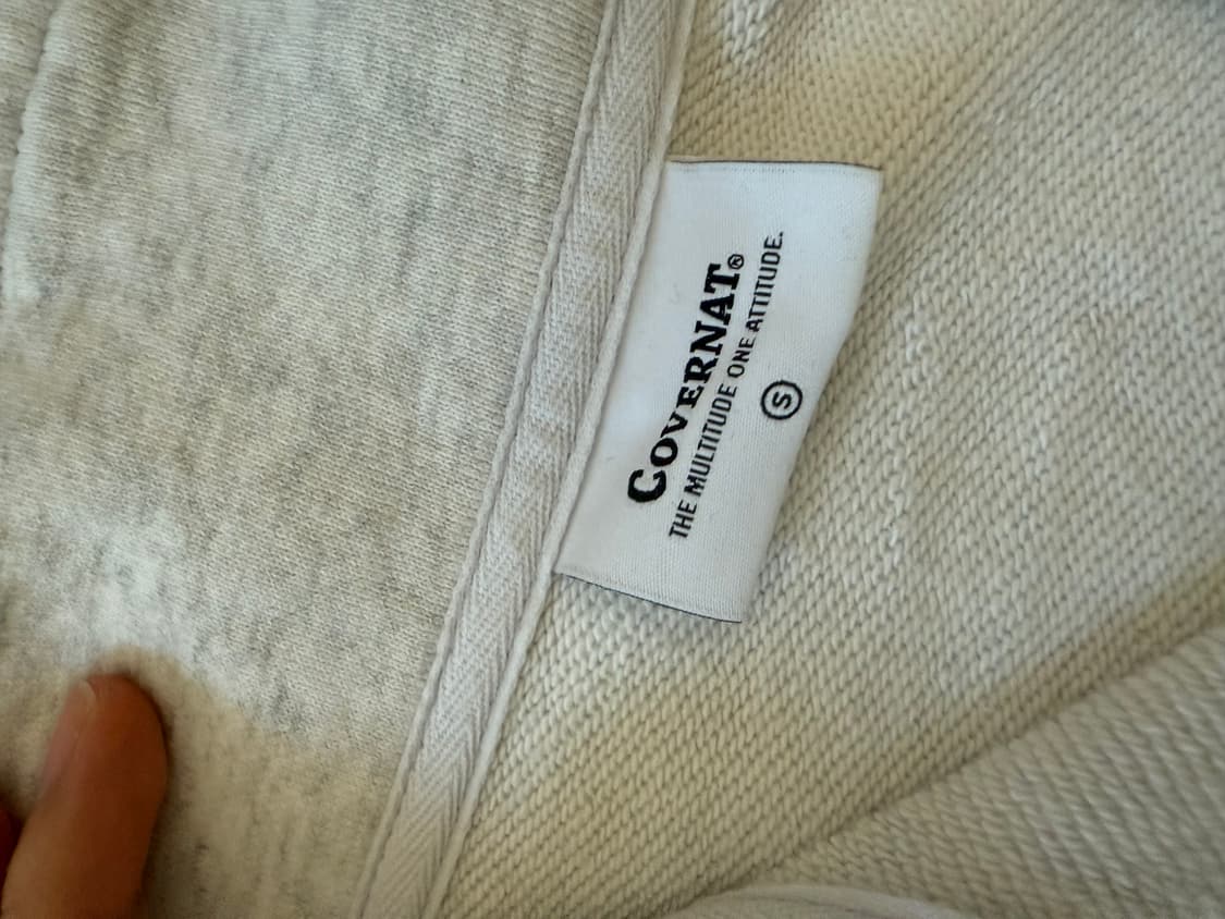 커버낫 로고 오트밀 반집업 S 상품이미지2