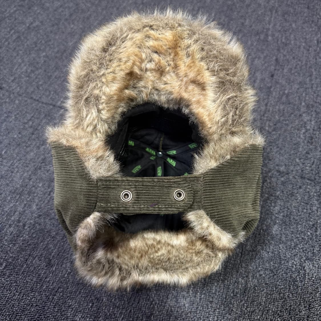 본더치 유니크 코듀로이 털 카키 트루퍼햇 볼캡  상품이미지7