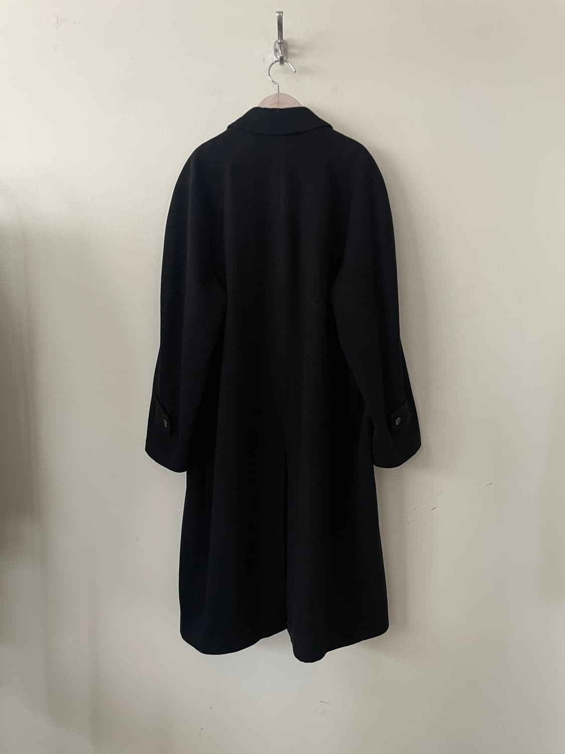 vintage black cashmere balmacaan coat 상품이미지5