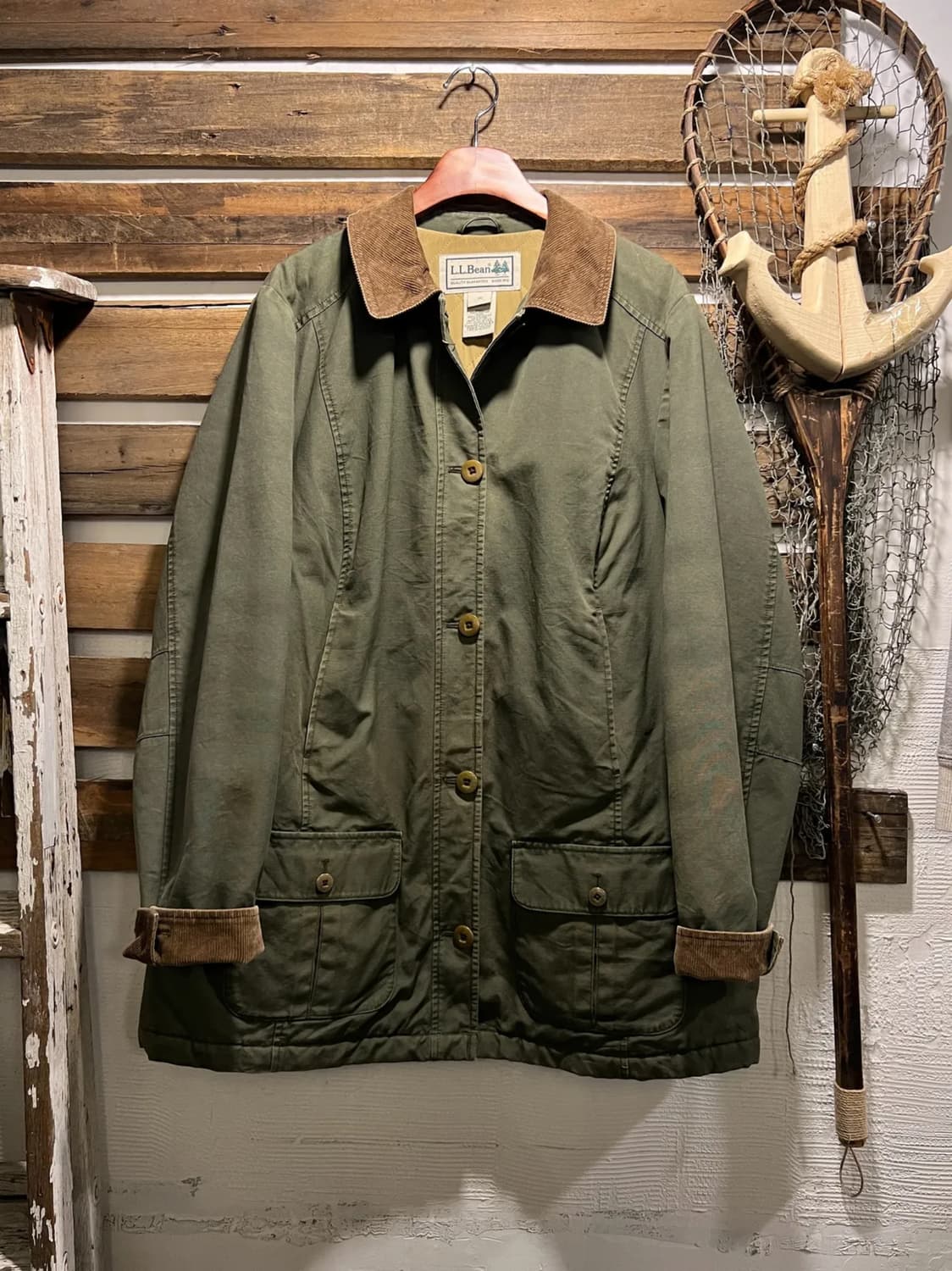 [XL]L.L.Bean 엘엘빈 올리브그린 퀼팅 헌팅 자켓 상품이미지1