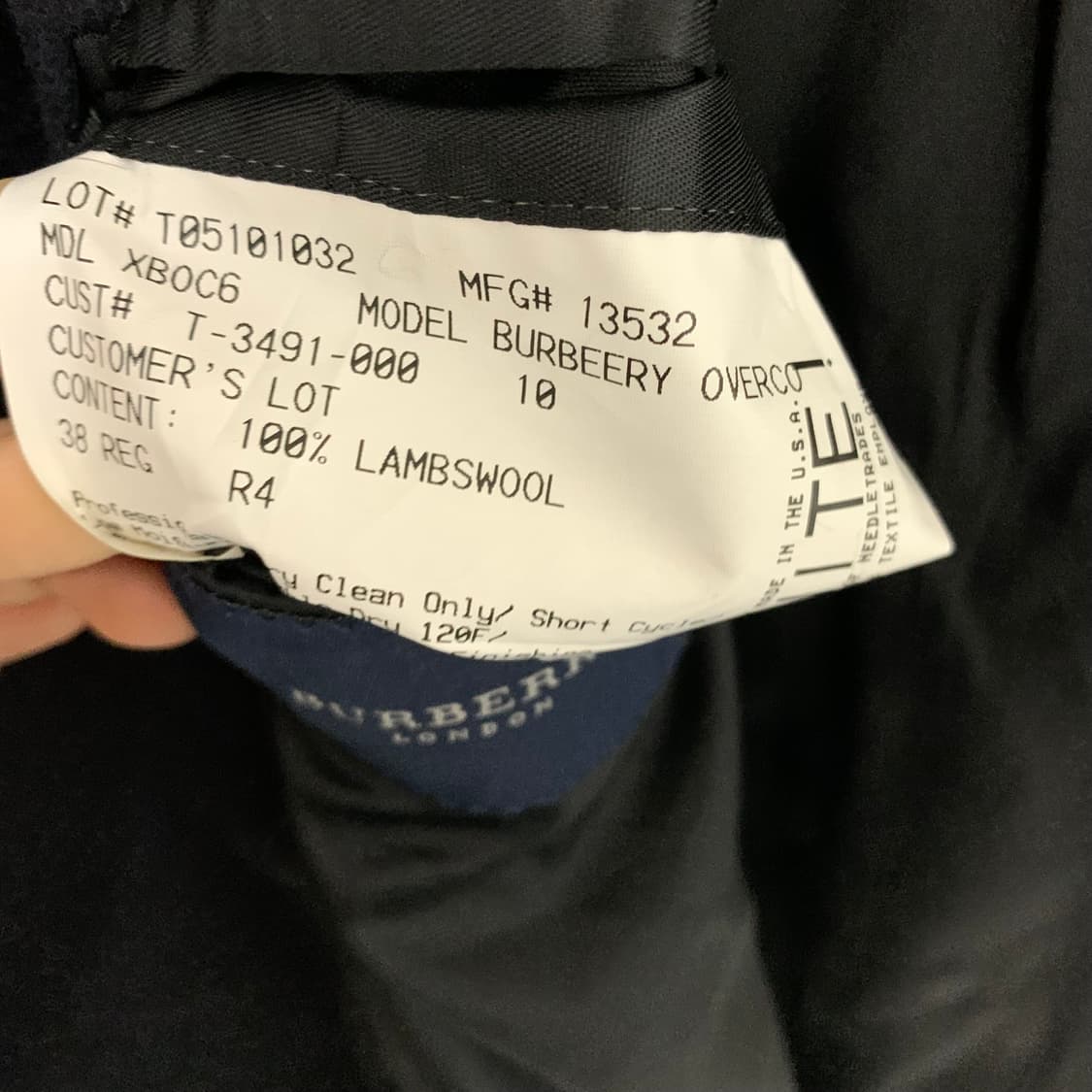 버버리 빈티지 블랙 롱 버튼 코트 남성 남녀공용 상품이미지10