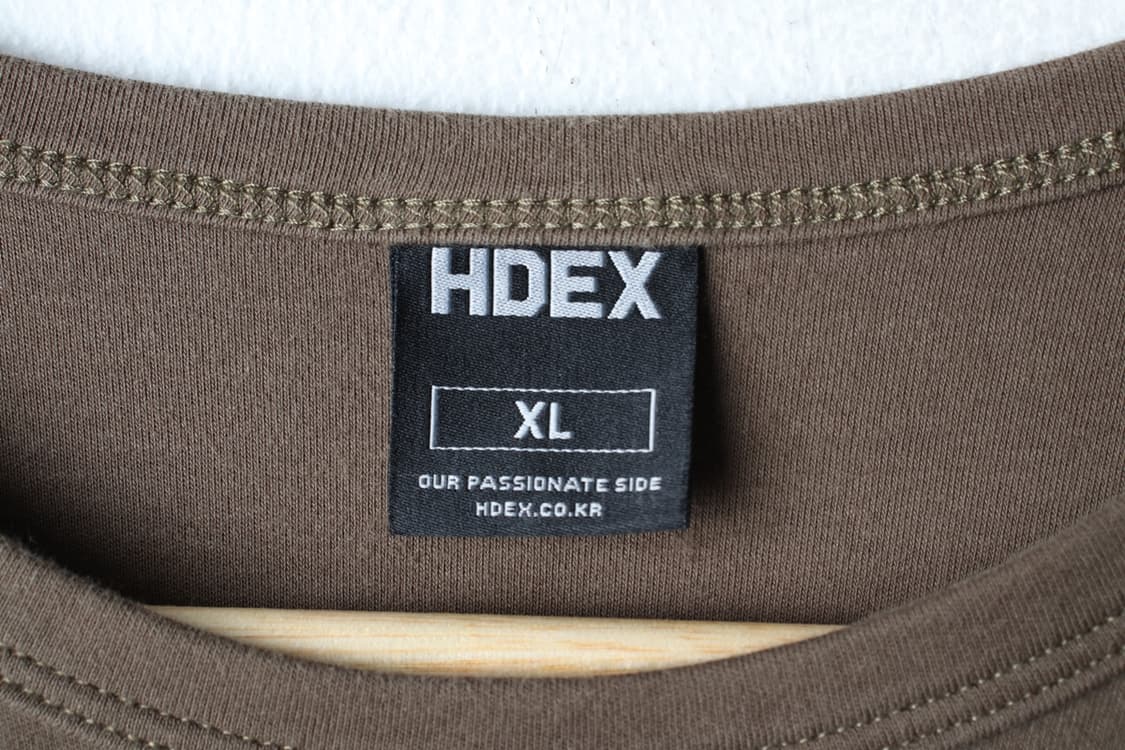 (XL-2XL) 에이치덱스 반팔 티셔츠 빅로고 카키 스판-H32399 상품이미지6