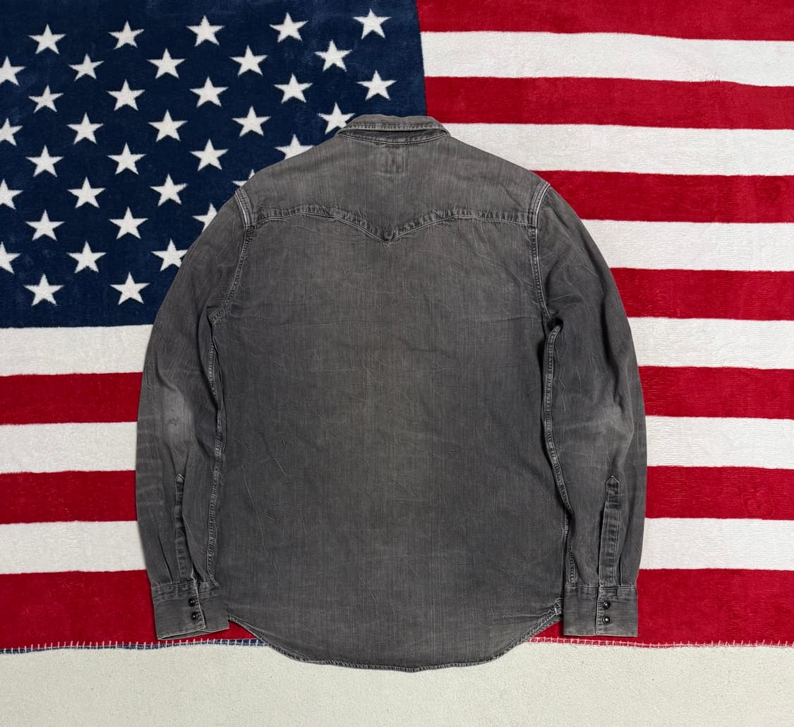 리바이스웨스턴셔츠 90’s리바이데님셔츠 빈티지웨스턴셔츠 흑청데님셔츠 상품이미지9