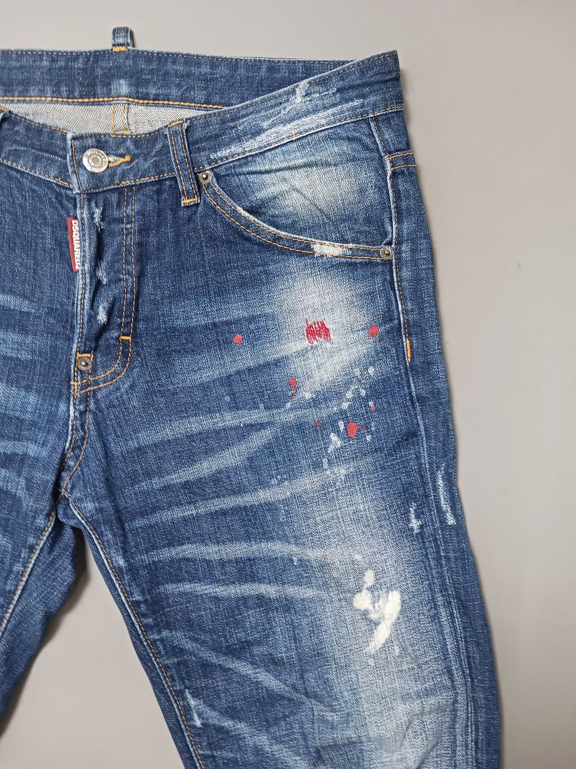 [32] 디스퀘어드2 멀티페인팅 레드탭 쿨가이진 청바지 상품이미지4