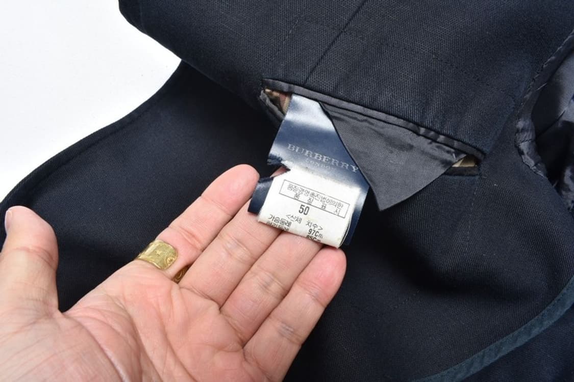 00S 버버리 면 마 혼방 블레이저 자켓 N0937 상품이미지7