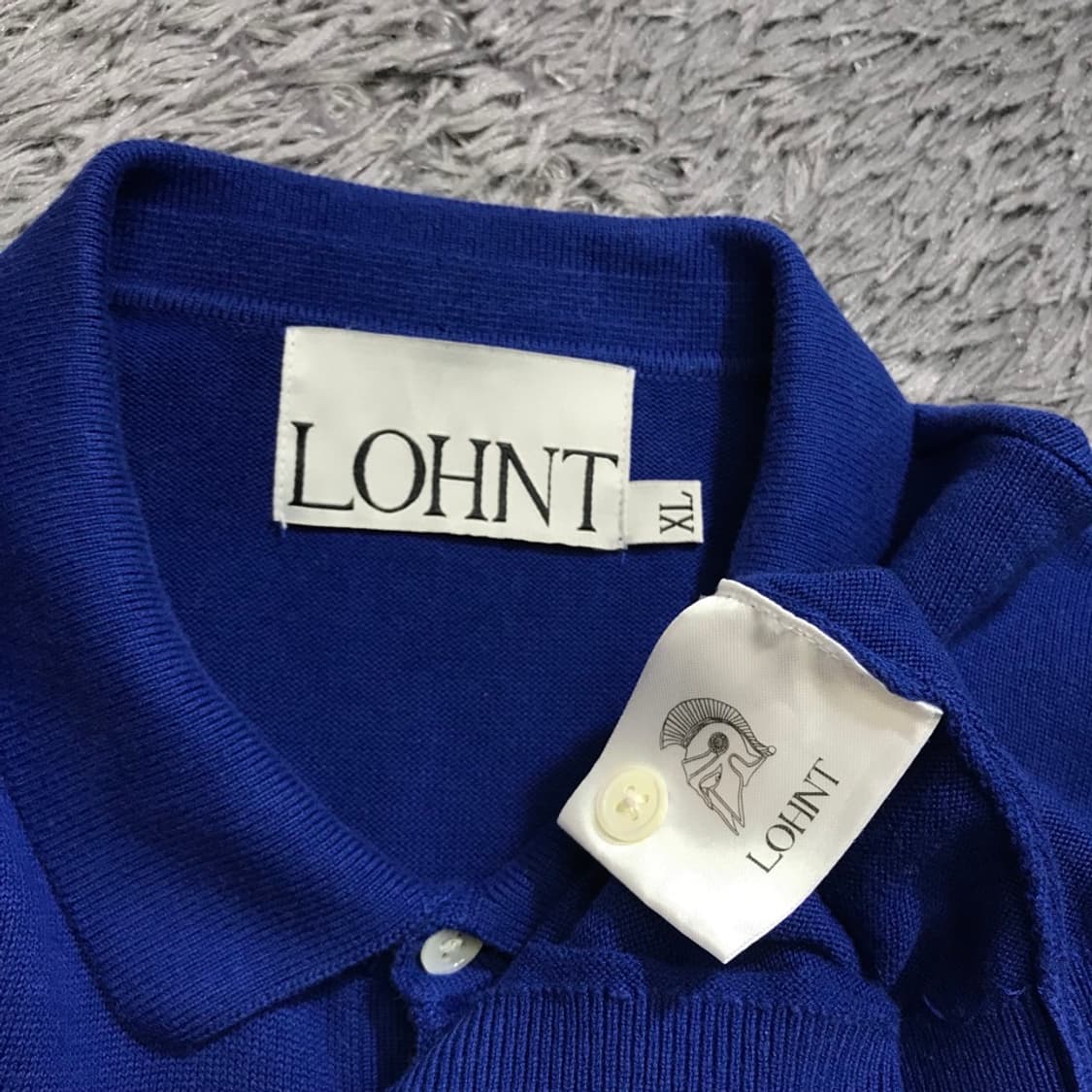 [[XL, A급] 론트(LOHNT) 블루 코튼 폴로 니트@836 상품이미지5