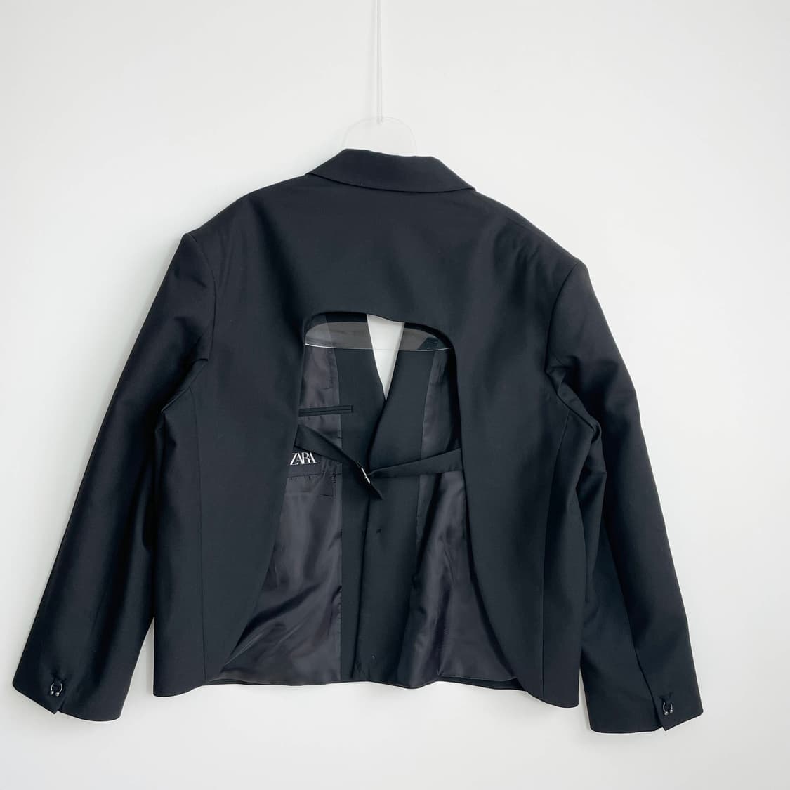 B1 자라 백리스 테일러드 블레이저 블랙 XL사이즈 상품이미지1
