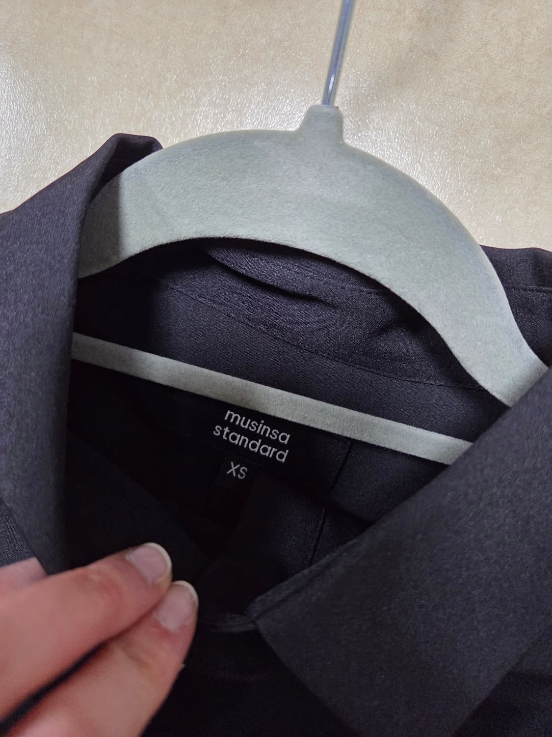 무신사 스탠다드 우먼 셔츠 블랙 XS 상품이미지5