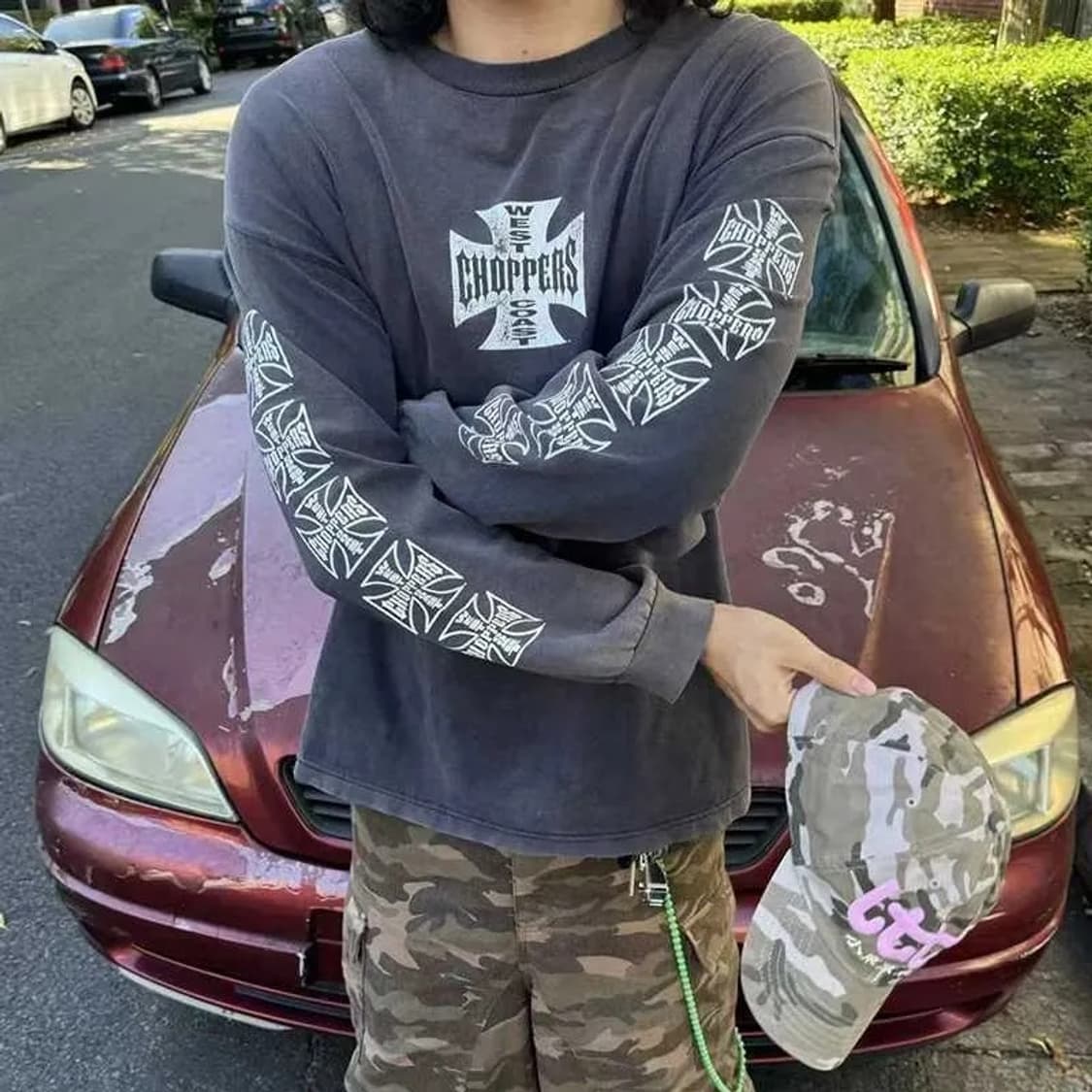 웨스트 코스트 차퍼 90s OG 아이언 크로스 롱 슬리브 상품이미지1