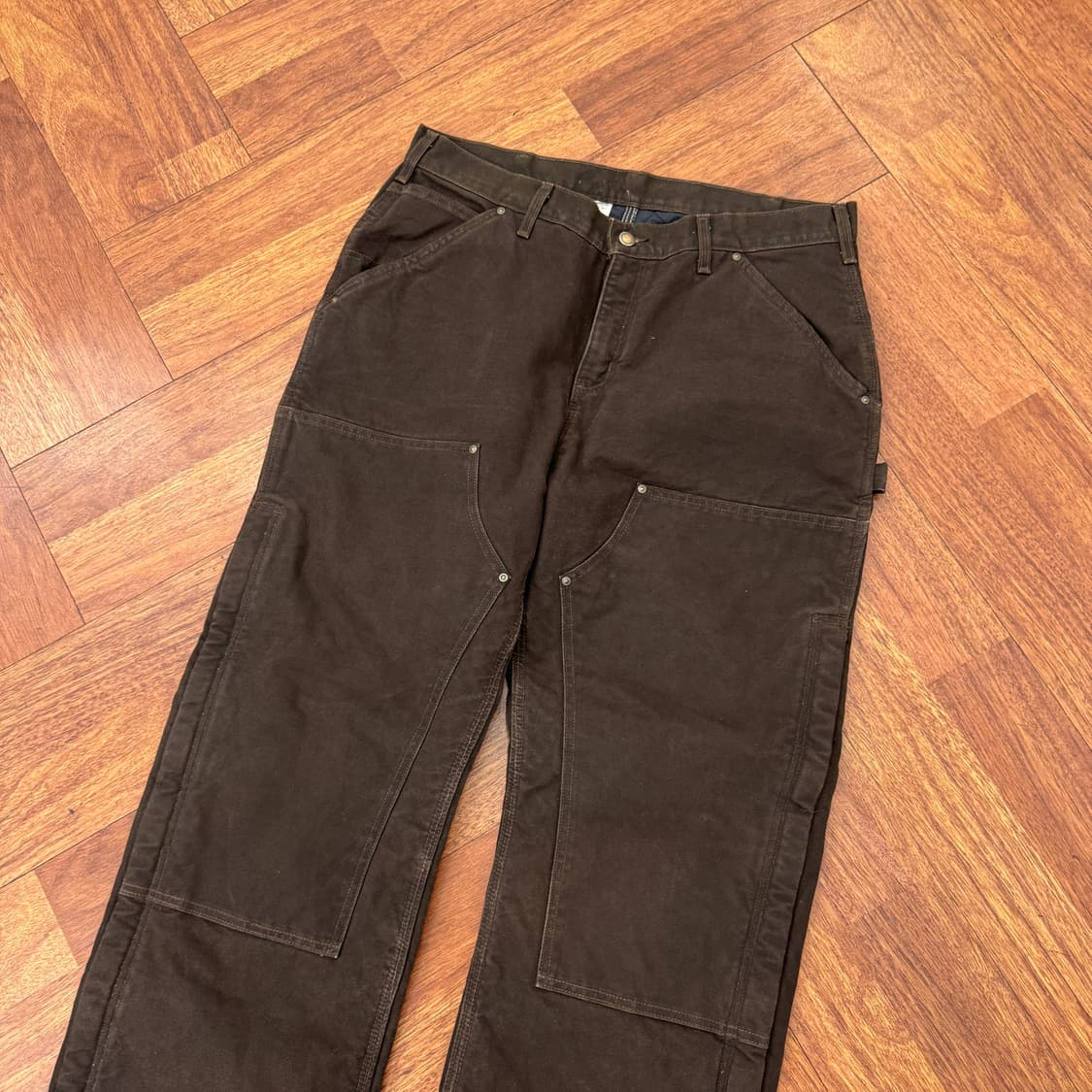 36 칼하트 USA 브라운 덕 더블 니 워크 팬츠 상품이미지3