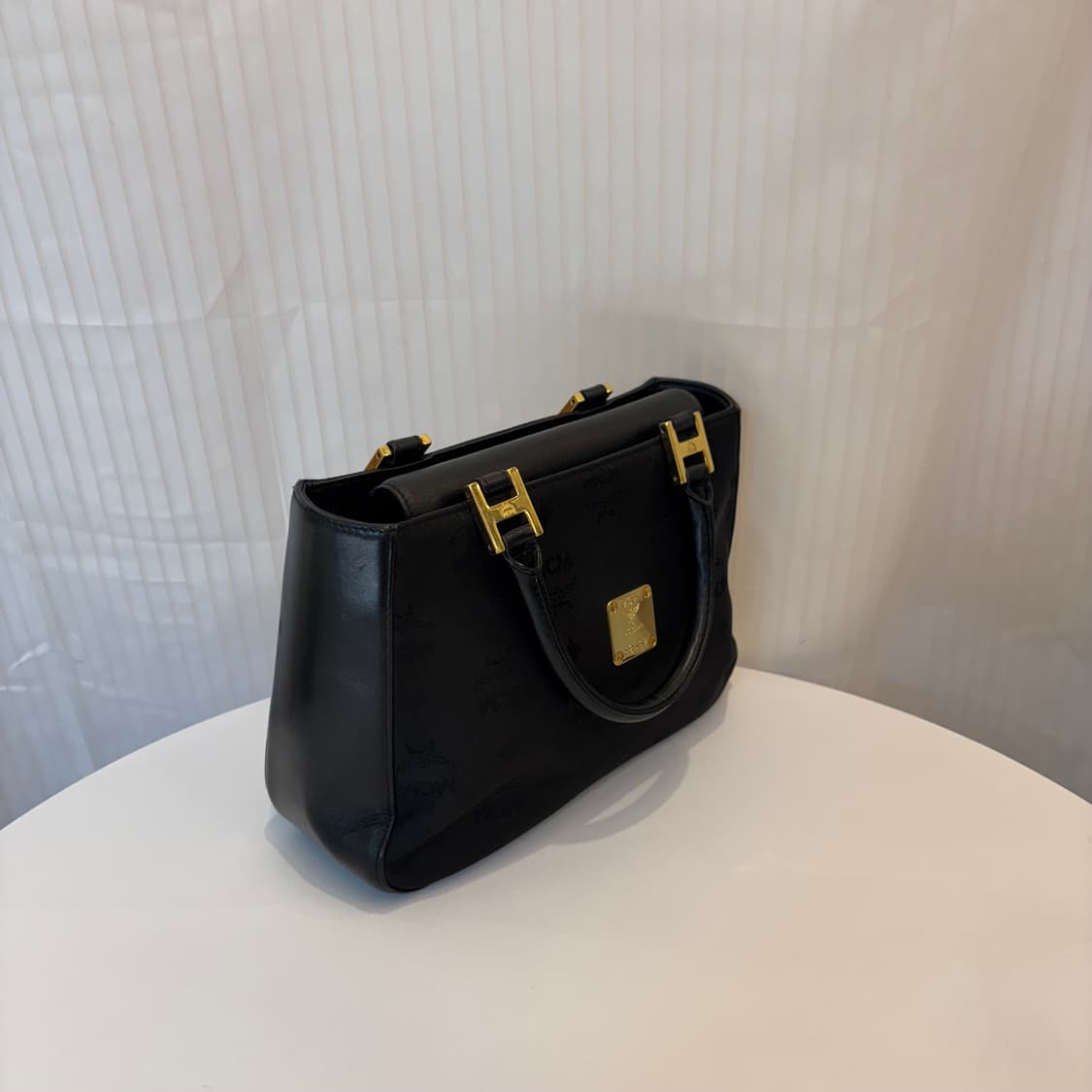 정품 MCM 금장 패브릭 토트백     상품이미지2