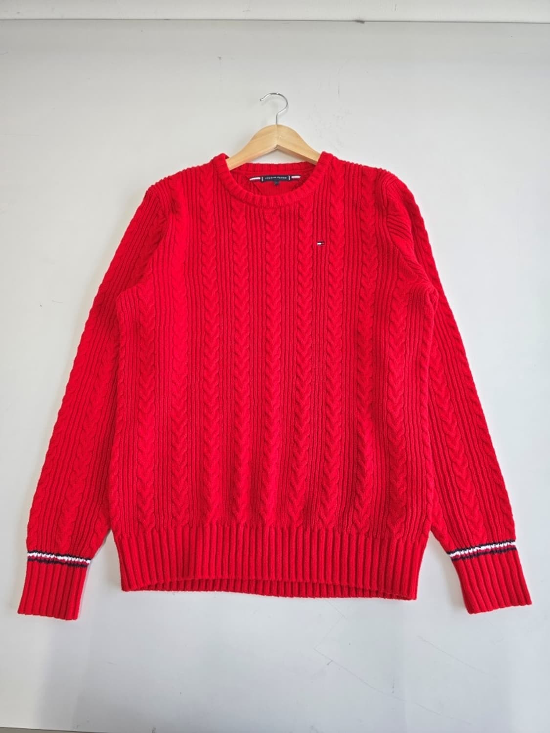 타미힐피거 케이블 스웨터 레드 (키즈 176) 상품이미지1