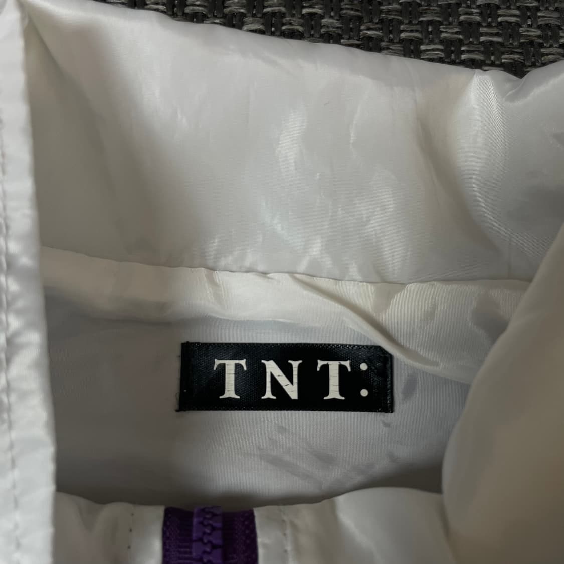 빈티지 퍼플 화이트 나일론 바람막이 자켓 상품이미지5