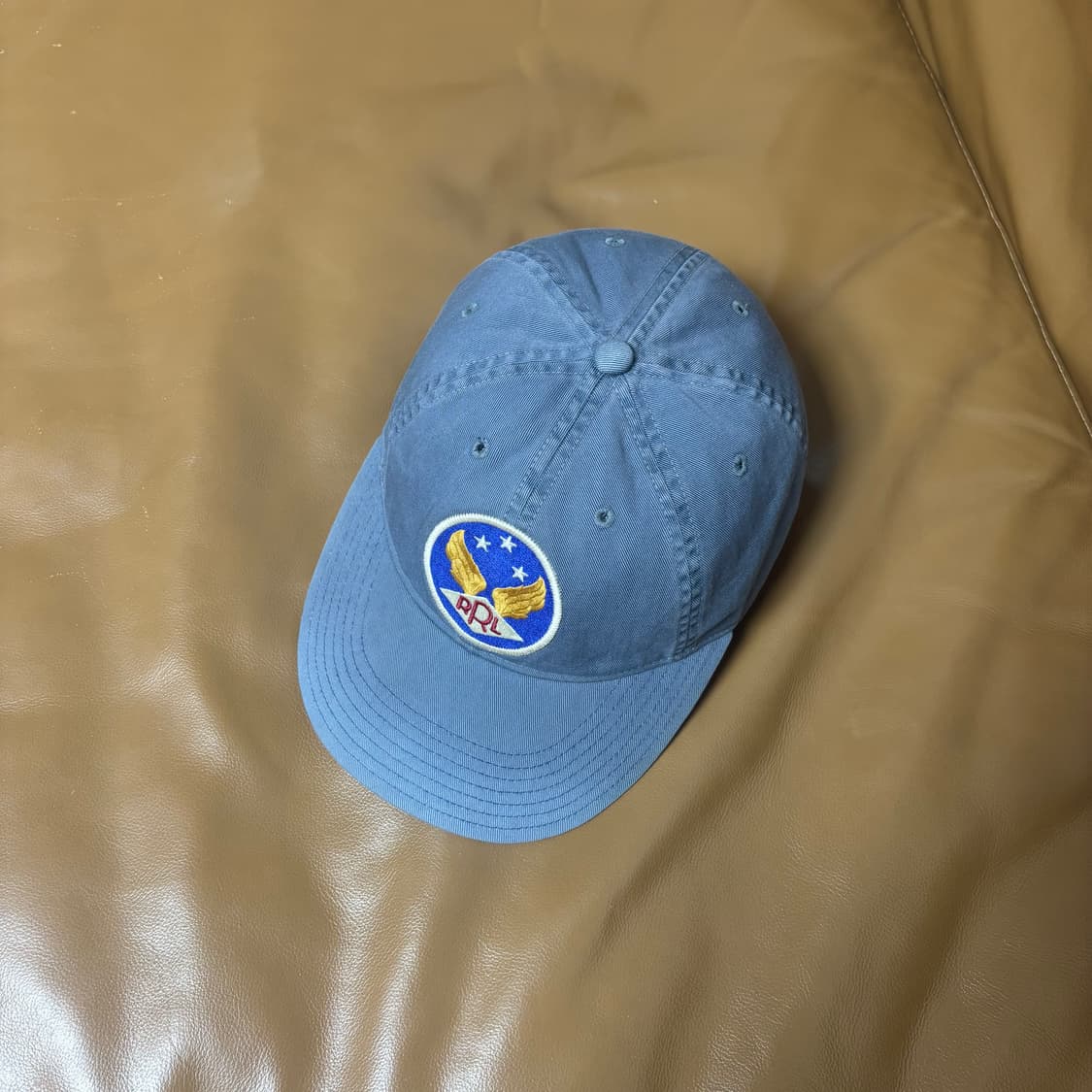 RRL 더블알엘 랄프로렌 폴로 윙로고 6패널 볼캡 모자 미드나잇 블루 상품이미지5