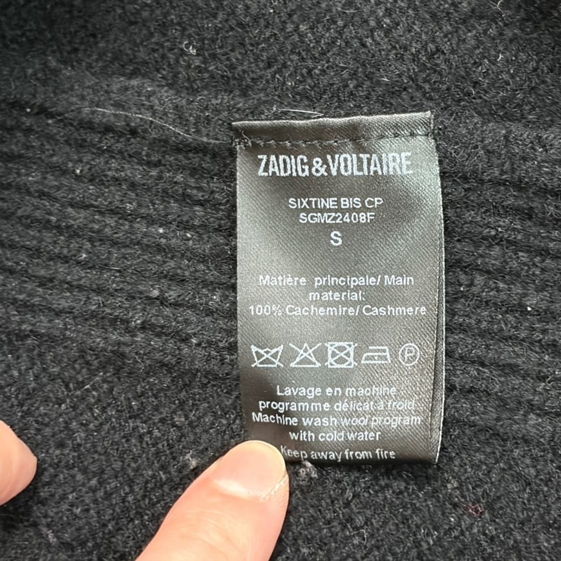 ZADIG&VOLTAIRE 100% 캐시미어 니트 S 상품이미지6