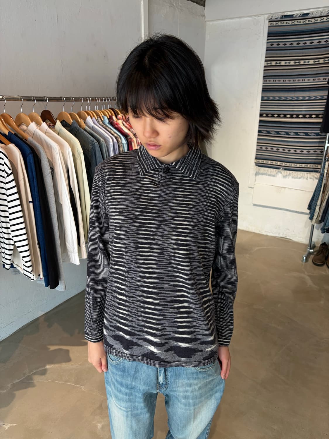 MISSONI 모노톤 보더 카라 롱슬리브 S 상품이미지1