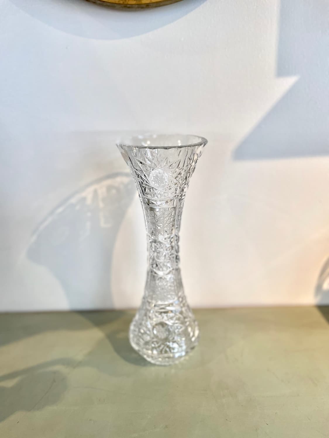 빈티지 체코 딥컷 크리스탈 화병 상품이미지1