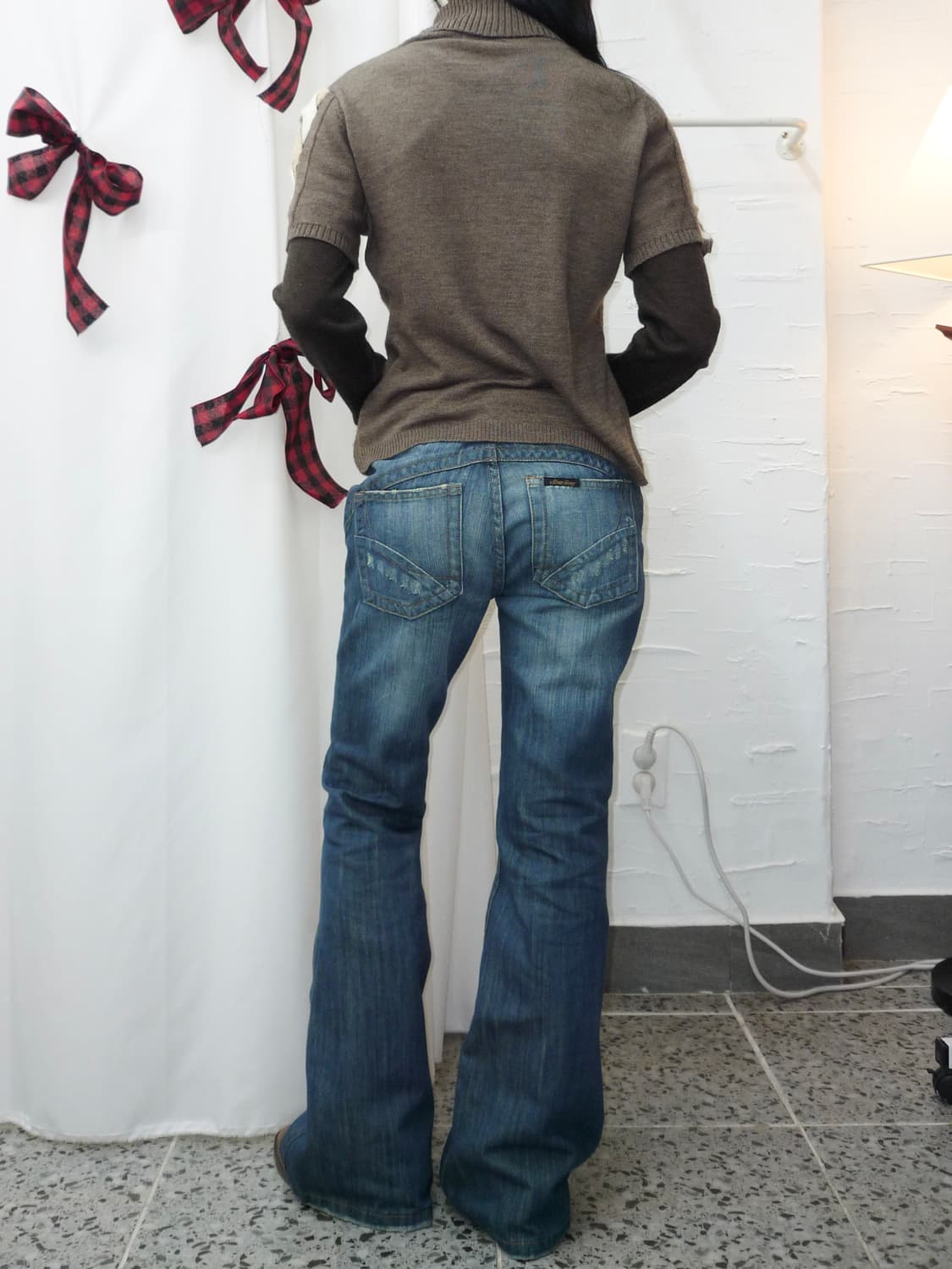 soft brown layerd knit 상품이미지3