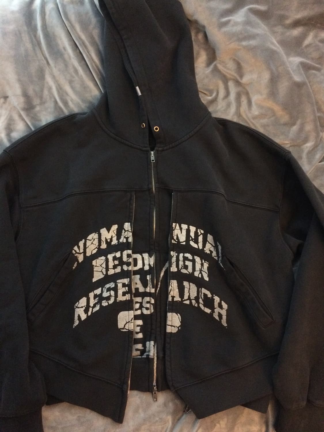 OVERDYED D.F.L HOODED ZIP-UP - WASHED BL 상품이미지1