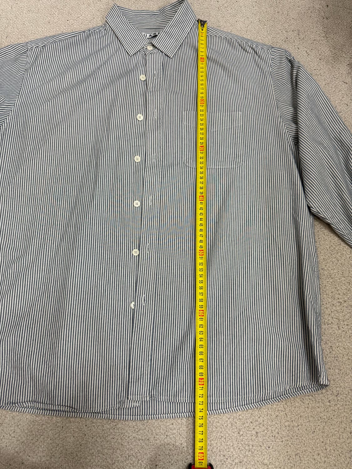 수아레 데일리 스트라이프 셔츠 네이비 XL 상품이미지5
