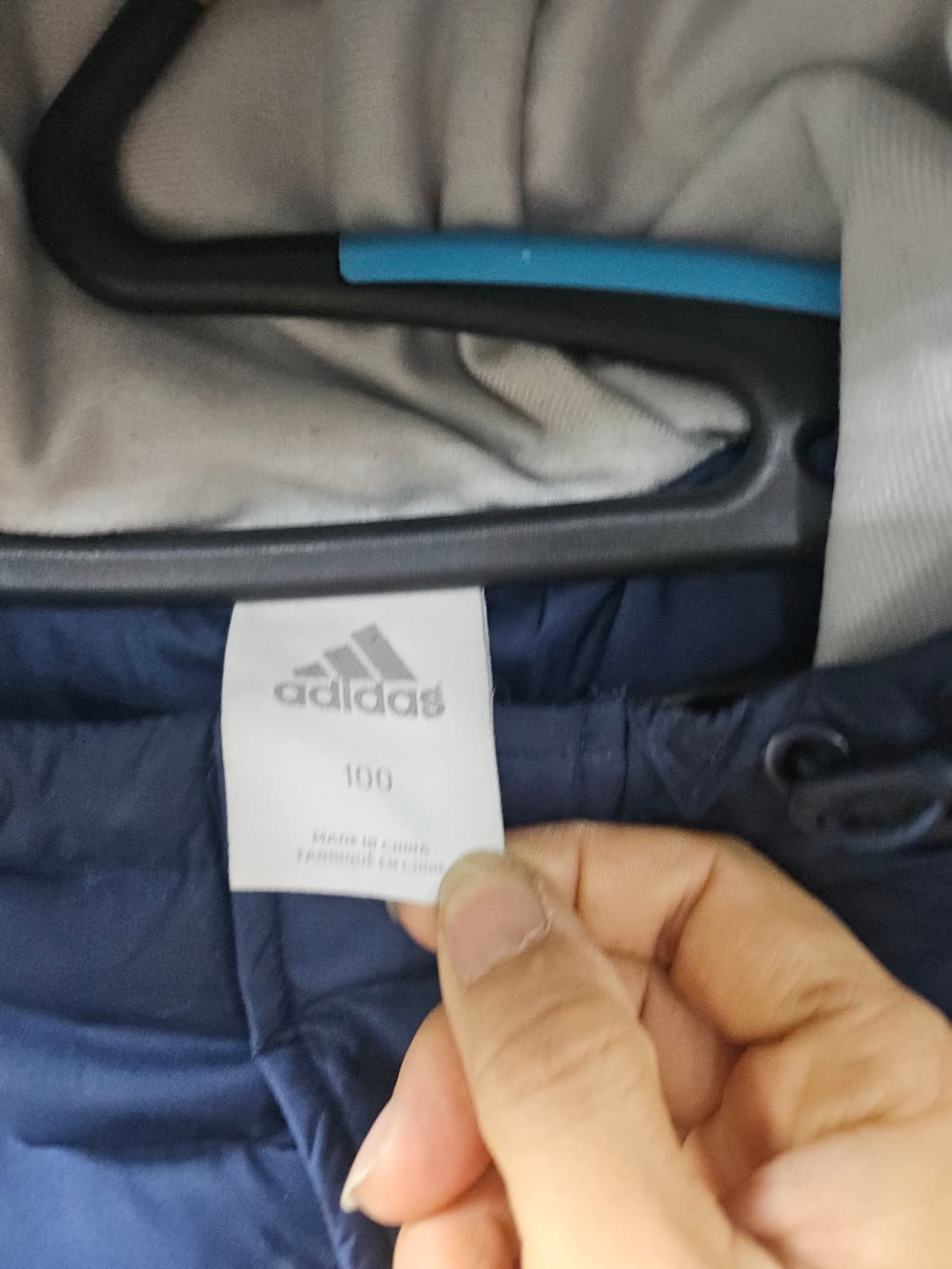 아디다스 네이비 후드 패딩 점퍼  1 00 상품이미지3